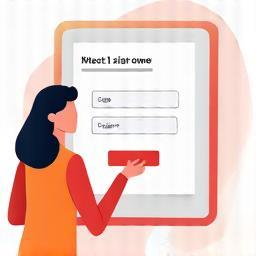 Illustration of signing up for a service