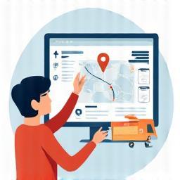 Illustration of managing and tracking a shipment