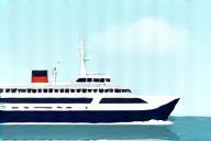 Illustration of passenger ferry